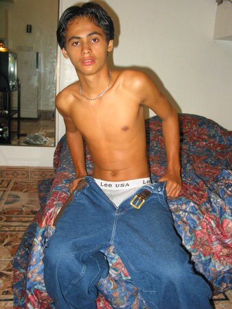 Cute thin filipino twink Charlie shows off his hard young cock