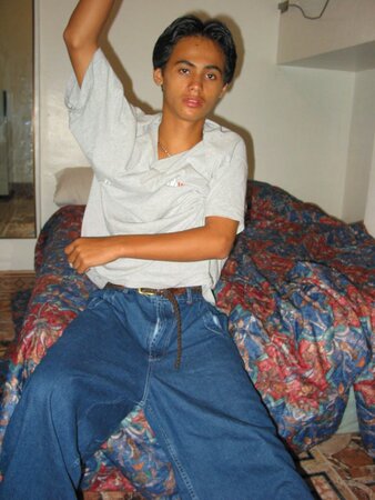 Cute thin filipino twink Charlie shows off his hard young cock