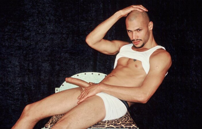 Smooth stud with model looks proudly shows off his perfect naked body