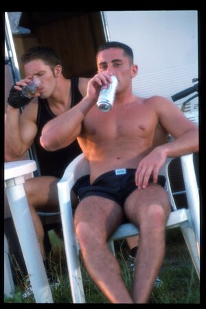 Beer drinking trailer trash studs get down and dirty