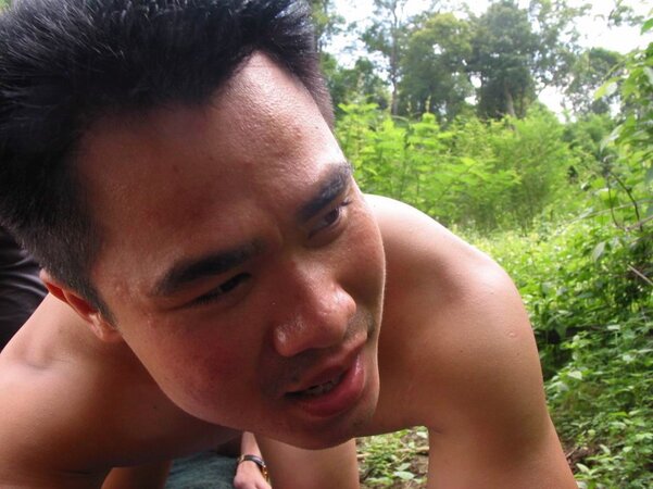 Two asian officers sneak into the jungle for a raw ass pounding