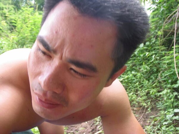 Two asian officers sneak into the jungle for a raw ass pounding