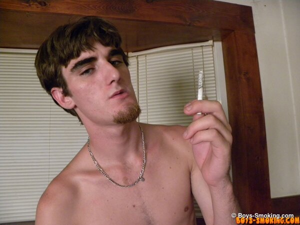 Straight boy Duke smokes and cums all over his scooter and bush