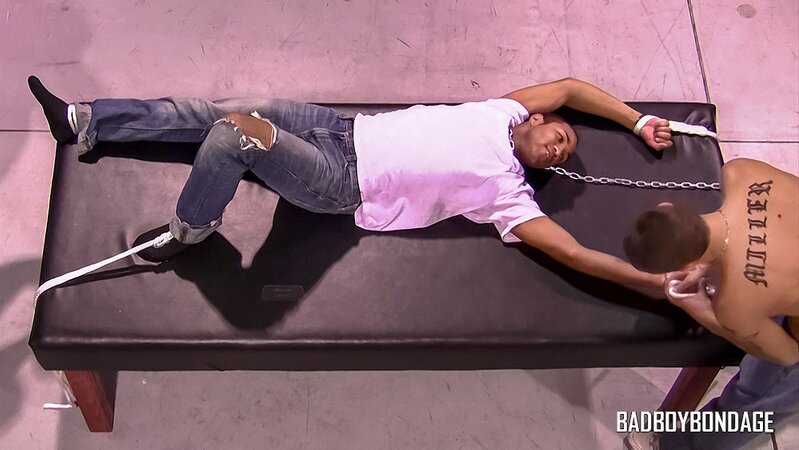 Clint adds Skyler Rodriguez to his dungeon and makes Lester suck his big black dick