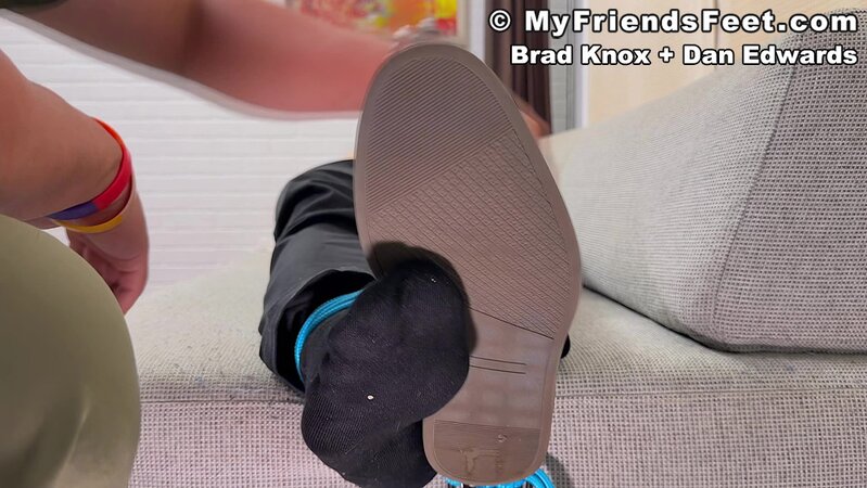 Dan Edwards worships businessman Brad Knox’s feet and body while he struggles