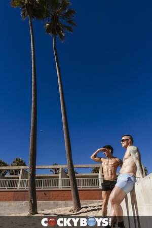 Derek Kage breeds Siren Santiago after a hot beach pickup and intense muscle fucking