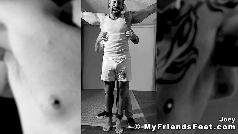 Joey gets tightly bound and tickled until he reveals the secret file