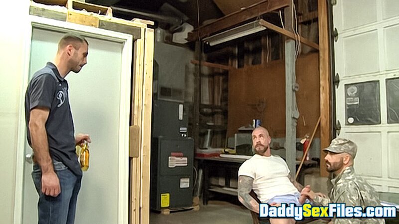 Tony Bay joins Rocco Steele and Adam Russo for a hot military threesome