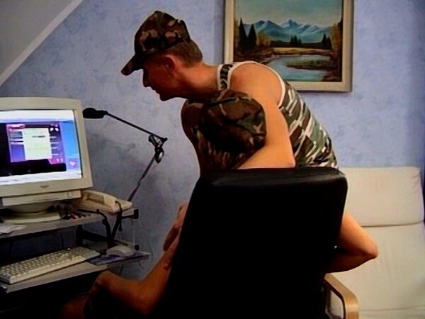 Dominant army stud Lenart fills cute blond Farkas with cock and cum
