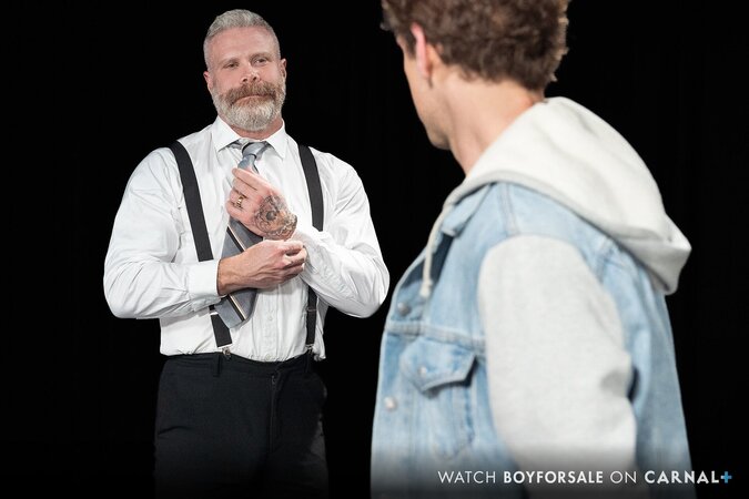Bunker Payne becomes property as Cain Marko bareback plows his plugged hole