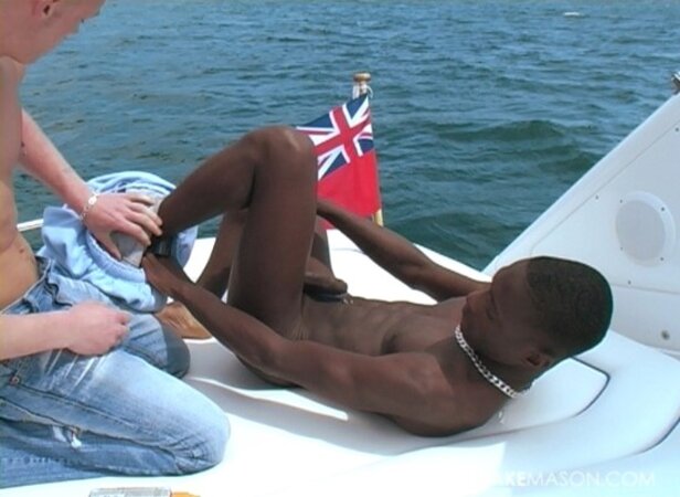 On a rolling sea Nathan Dale anchors his thick uncut meat inside twink Kai