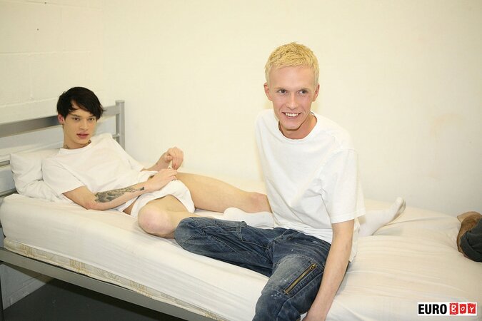 Lex Blond takes full control and rams his uncut twink dick inside Skye Romeo