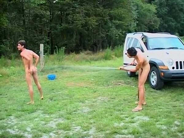Kaden and YoungGun take a wild break from washing cars to swap deep blowjobs