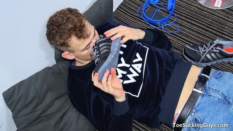 A slender young twink explores a kinky and passionate fetish play session