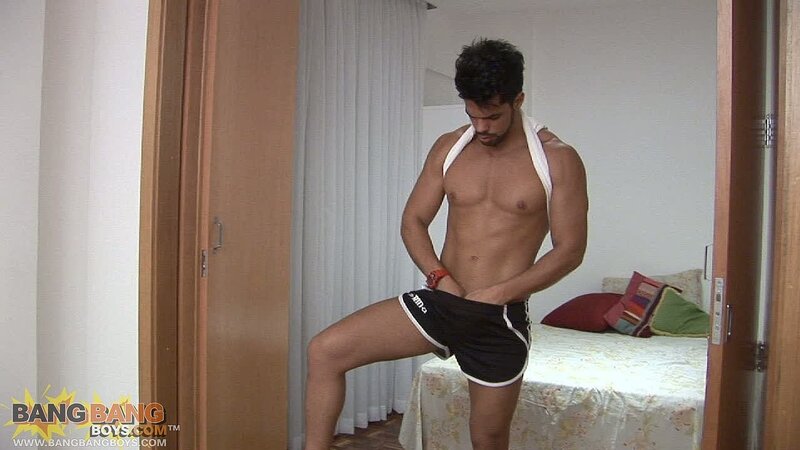 Lucas Fox opens up the play chest to give his ass a toy workout