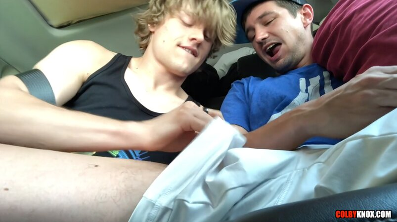 Robin Moore surprises Colby Chambers with a road trip blowjob