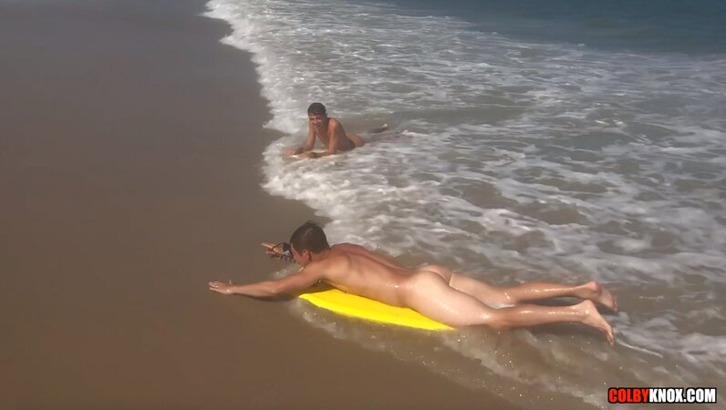 Colby Chambers and Mickey Knox get wild on a secluded public beach