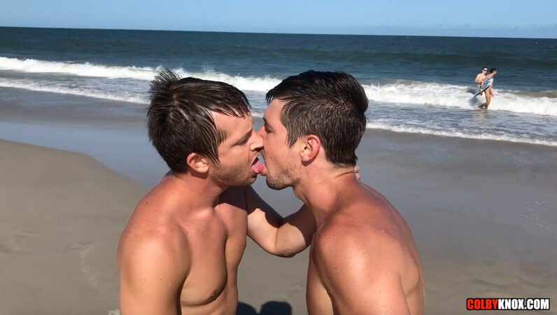 Colby Chambers and Mickey Knox get wild on a secluded public beach