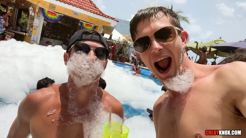 Colby Chambers fucks Mickey Knox on a cruise ship balcony in Mexico
