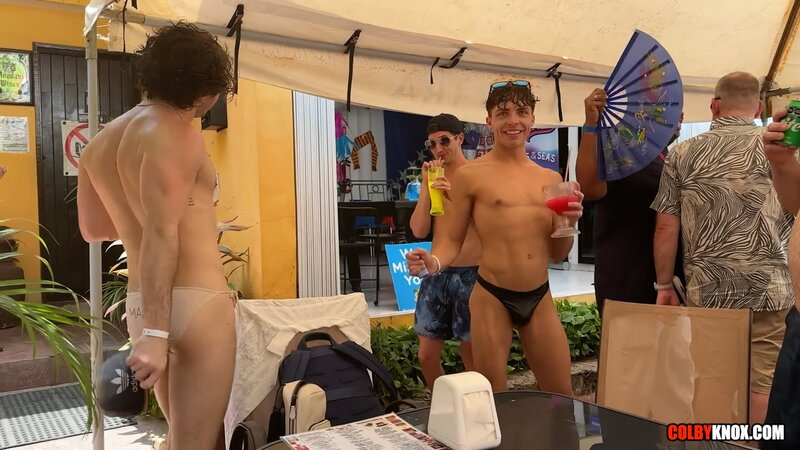 Colby Chambers fucks Mickey Knox on a cruise ship balcony in Mexico