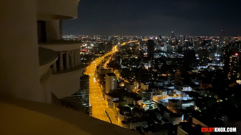 Colby Chambers fills Mickey Knox raw on a high rise balcony in Thailand