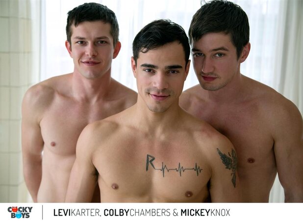 Colby Chambers and Mickey Knox take turns pounding Levi Karter
