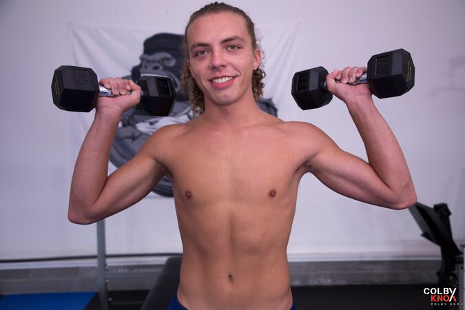 Mason Dean and Jack Valor take a break from working out to fuck in the gym