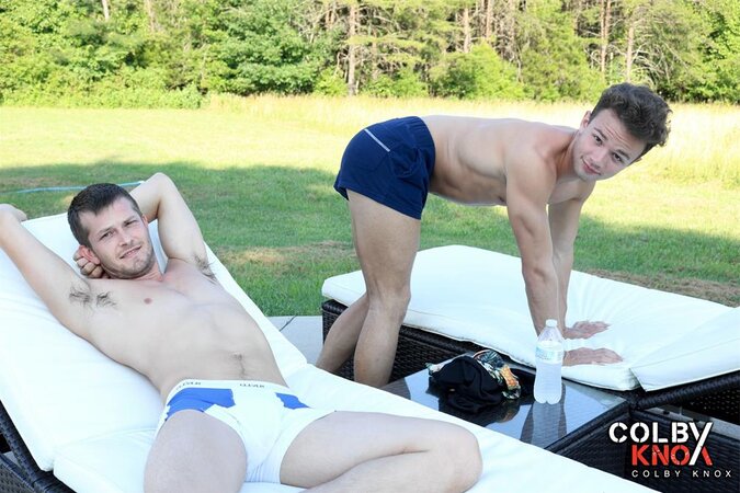 Mickey Knox and Logan Cross meet outdoors for some mutual assistance