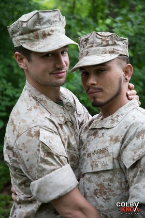 Colby Chambers and Seth Knight sneak off into the woods for a fuck
