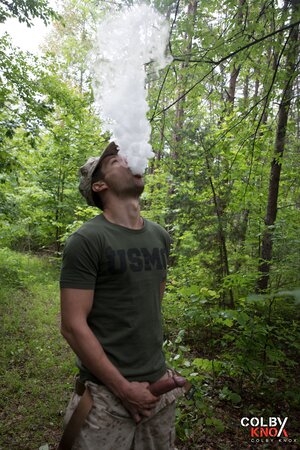 Colby Chambers and Seth Knight sneak off into the woods for a fuck