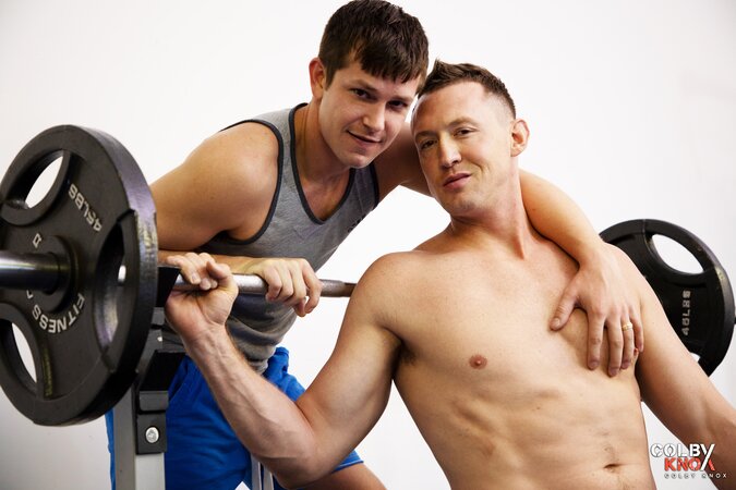 Pierce Paris pounds Mickey Knox hard in an intense gym sex encounter