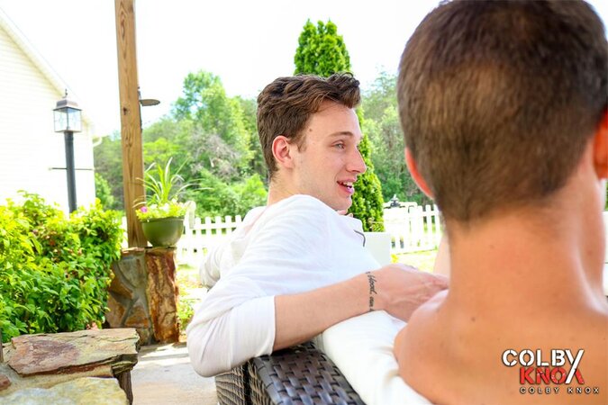 Colby Chambers lets Payne Alexander teach Swedish before taking over the lesson