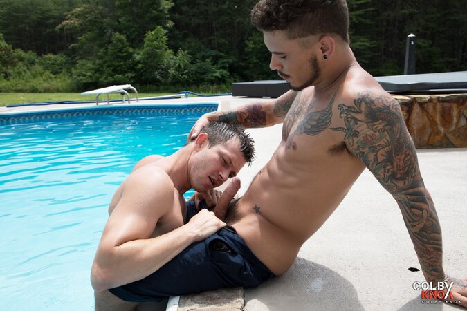 Pool worker Seth Knight catches Mickey Knox home alone and accepts the invitation