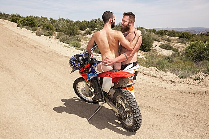 Aaron Bruiser and Stephen Harte get wild outdoors in leather boots