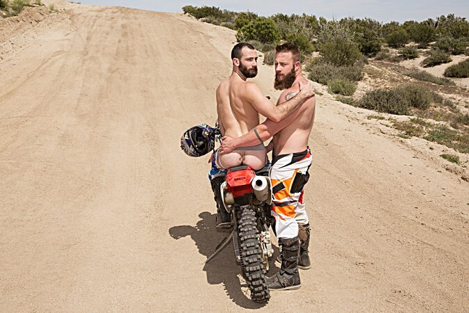 Aaron Bruiser and Stephen Harte get wild outdoors in leather boots