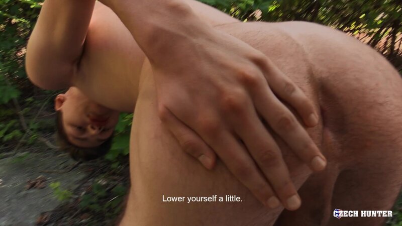 A nineteen year old cyclist gets his sweet teenage ass drilled on grass