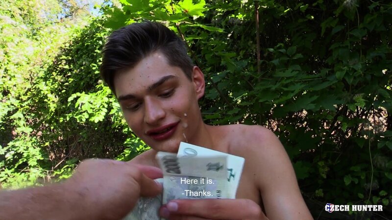 A nineteen year old cyclist gets his sweet teenage ass drilled on grass