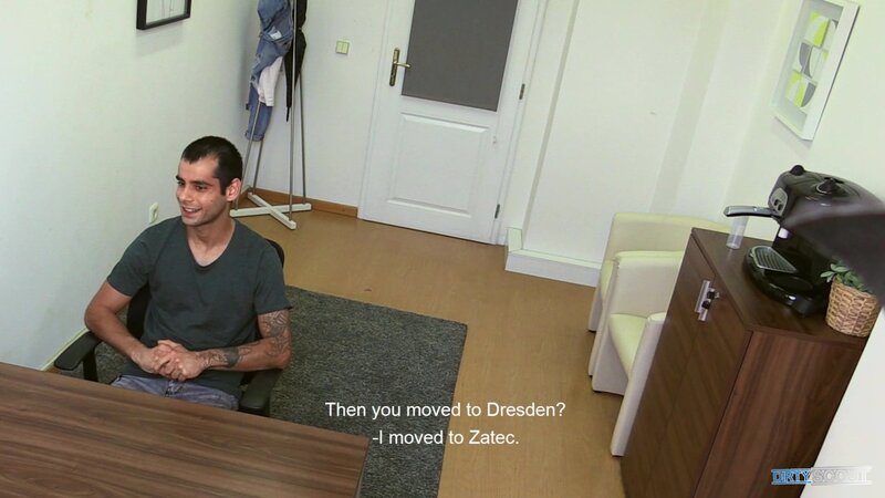 A bisexual plumber gets a gentle ass stretching from his new agency host