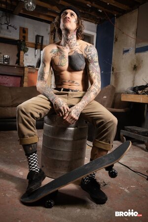 Bo Sinn punishes Edward Terrent after a skateboard wipeout turns kinky