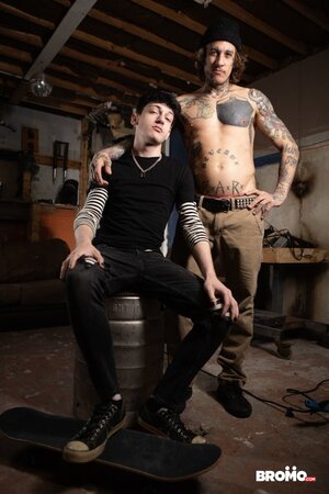 Bo Sinn punishes Edward Terrent after a skateboard wipeout turns kinky