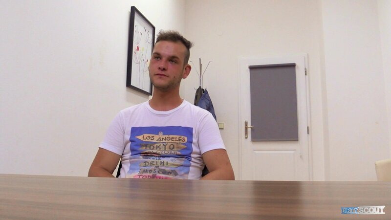 A lazy bricklayer gets his big balls drained during a job interview