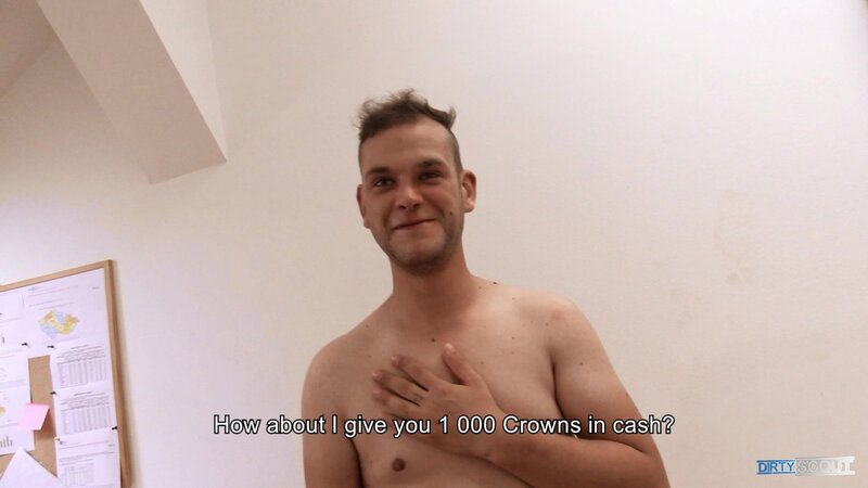 A lazy bricklayer gets his big balls drained during a job interview