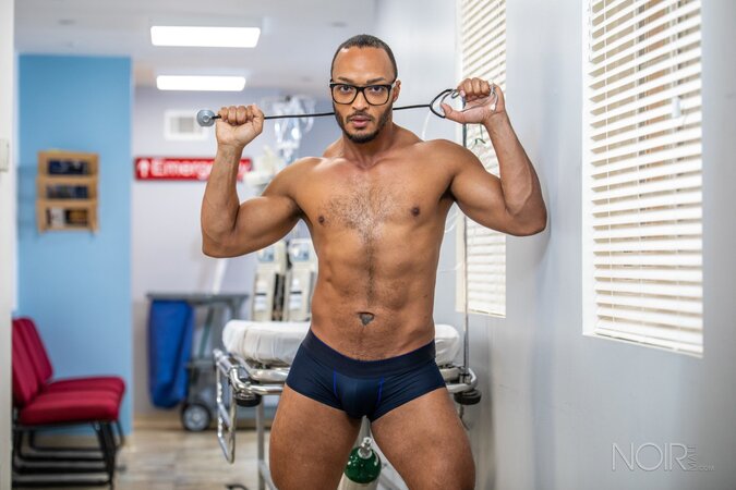 Doctor Dillon Diaz examines newcomer Jake Waters before slamming his huge cock