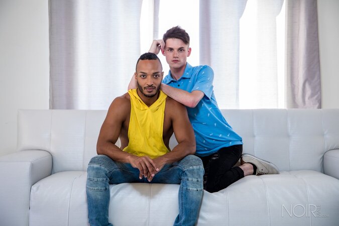 Dillon Diaz and Avery Jones sneak off to the bathroom for a bareback fuck