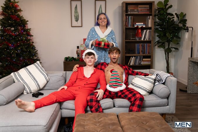 Dom King pounds the holiday hole of college student Jake Preston