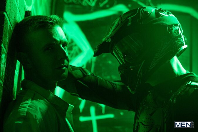 Late night rider Cole Black takes Serg Shepard inside for a wall pounding