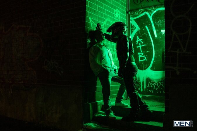 Late night rider Cole Black takes Serg Shepard inside for a wall pounding