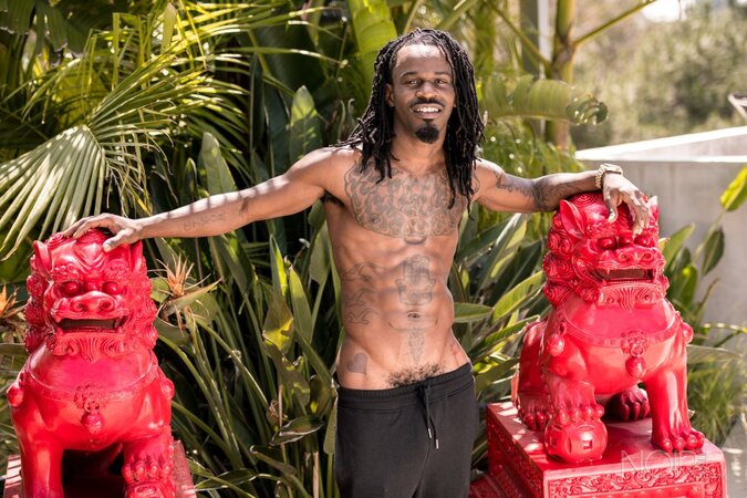 Black stud Fame opens up and shows his impressive package in an interview