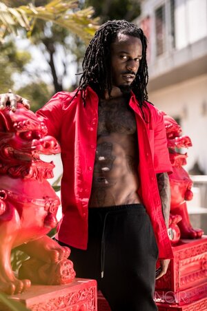 Black stud Fame opens up and shows his impressive package in an interview
