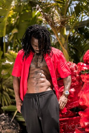 Black stud Fame opens up and shows his impressive package in an interview